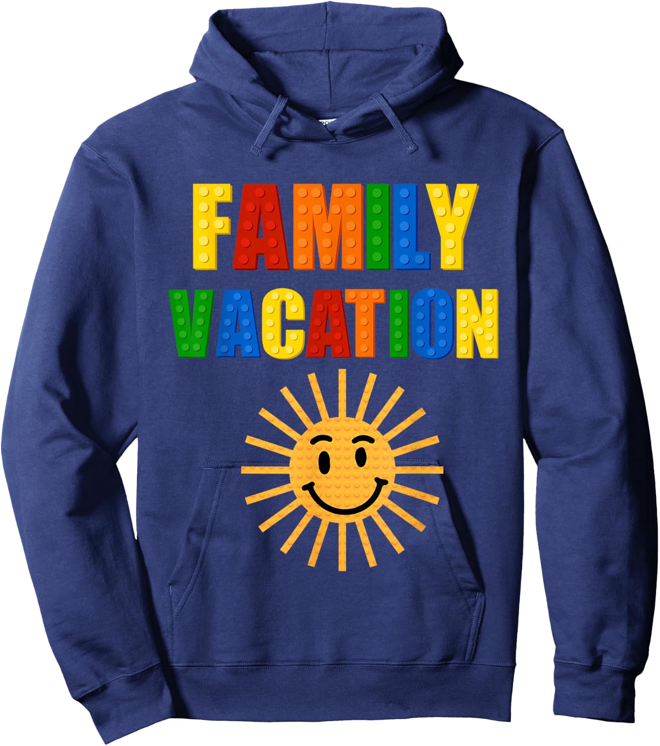 Building Bricks Family Vacation Matching Block Builder Hoodie - Hoodie | Navy