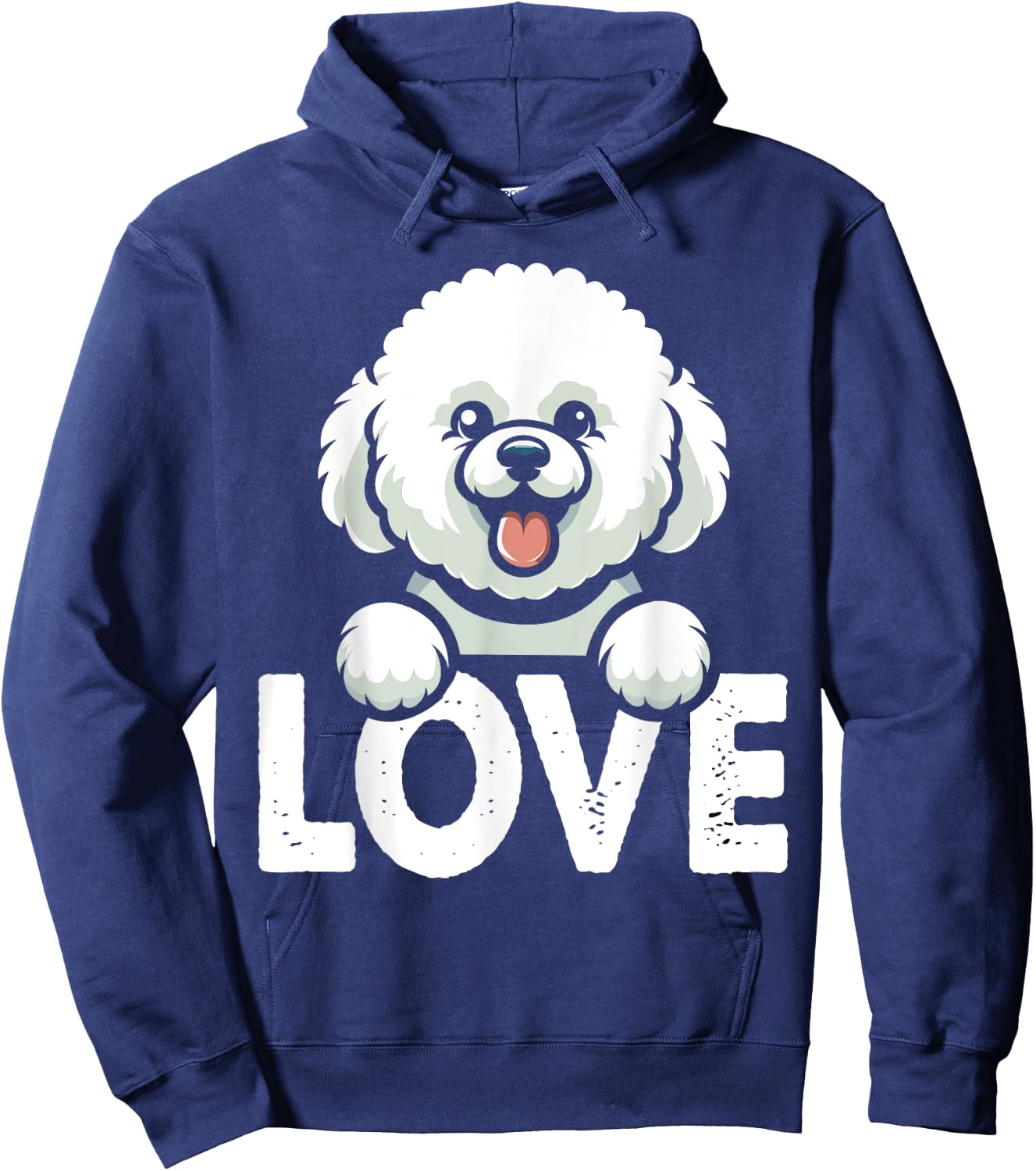 I Love My Bichons Frise Dog Lover Hoodie - Hoodie | Navy