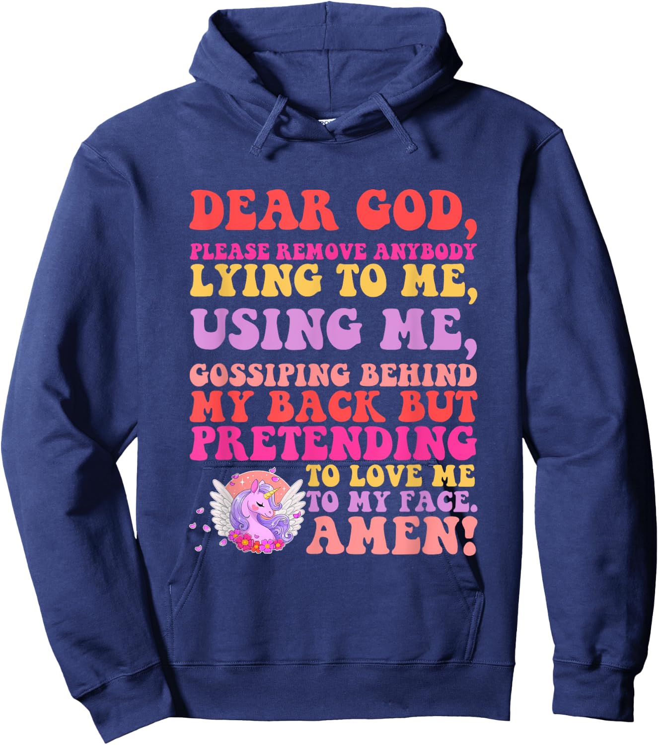 Dear God, Please Remove Anybody Lying To Me, Gossiping Hoodie - Hoodie | Navy