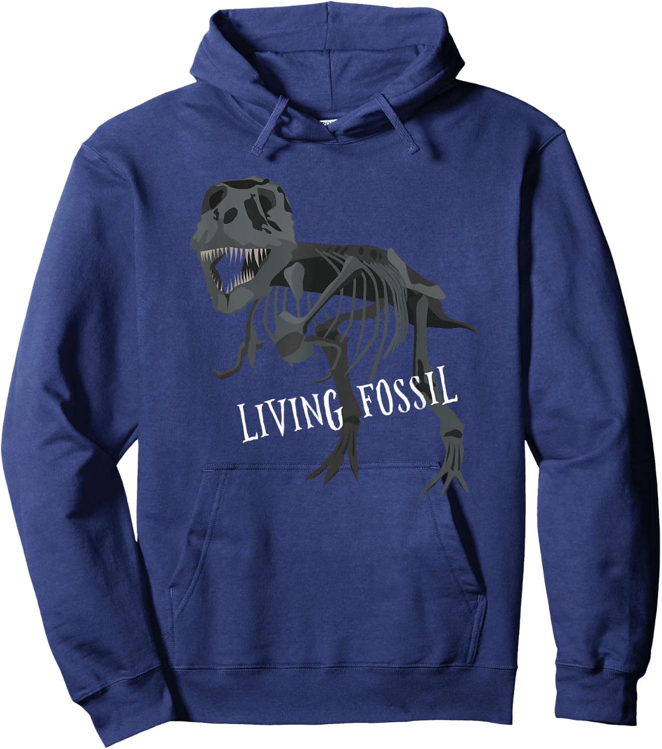 Living Fossil Tyrannosaurus Rex Skeleton T-Rex Funny Hoodie - Hoodie | Navy