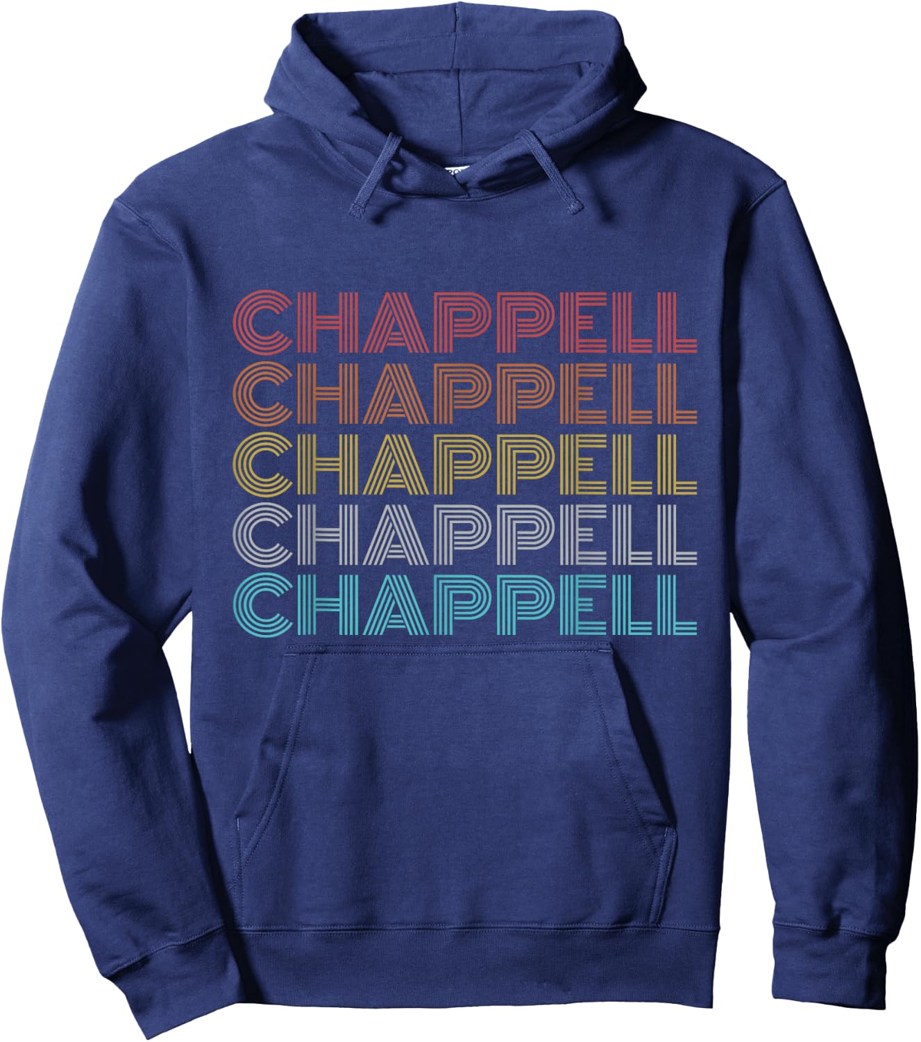 Chappell Retro Vintage Black , -Adults, Short Sleeve, Small Hoodie - Hoodie | Navy