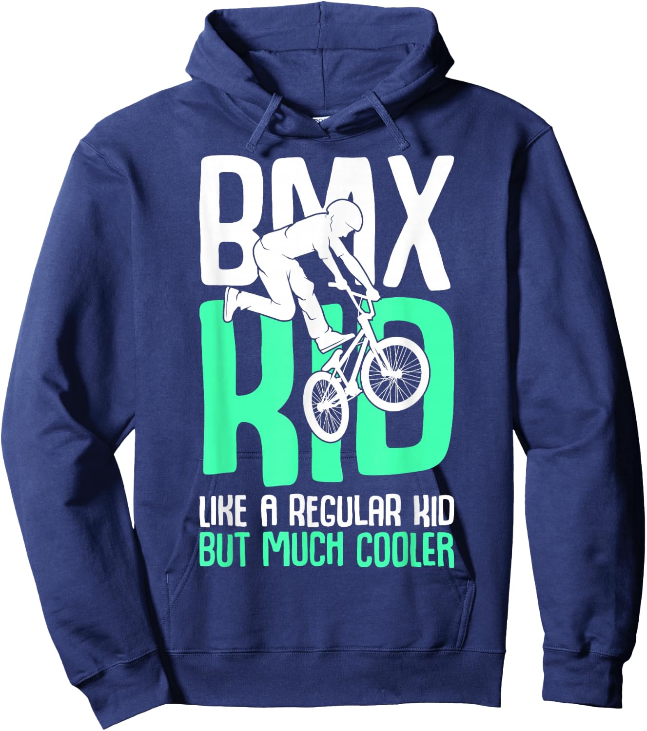 BMX Kid Rider Bike Bicycle Stunt Racing Kids Boys Hoodie - Hoodie | Navy