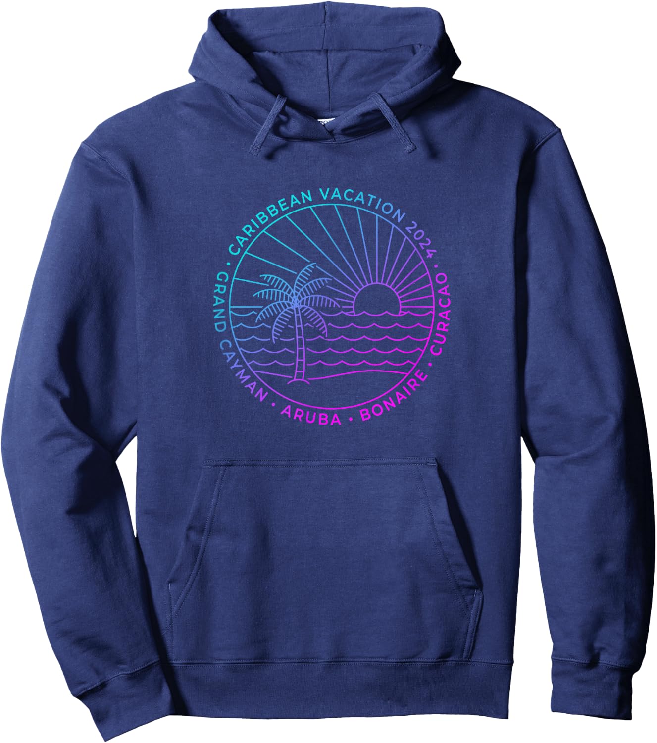 2024 Caribbean Cruise Vacation Grand Cayman ABC Islands Hoodie - Hoodie | Navy