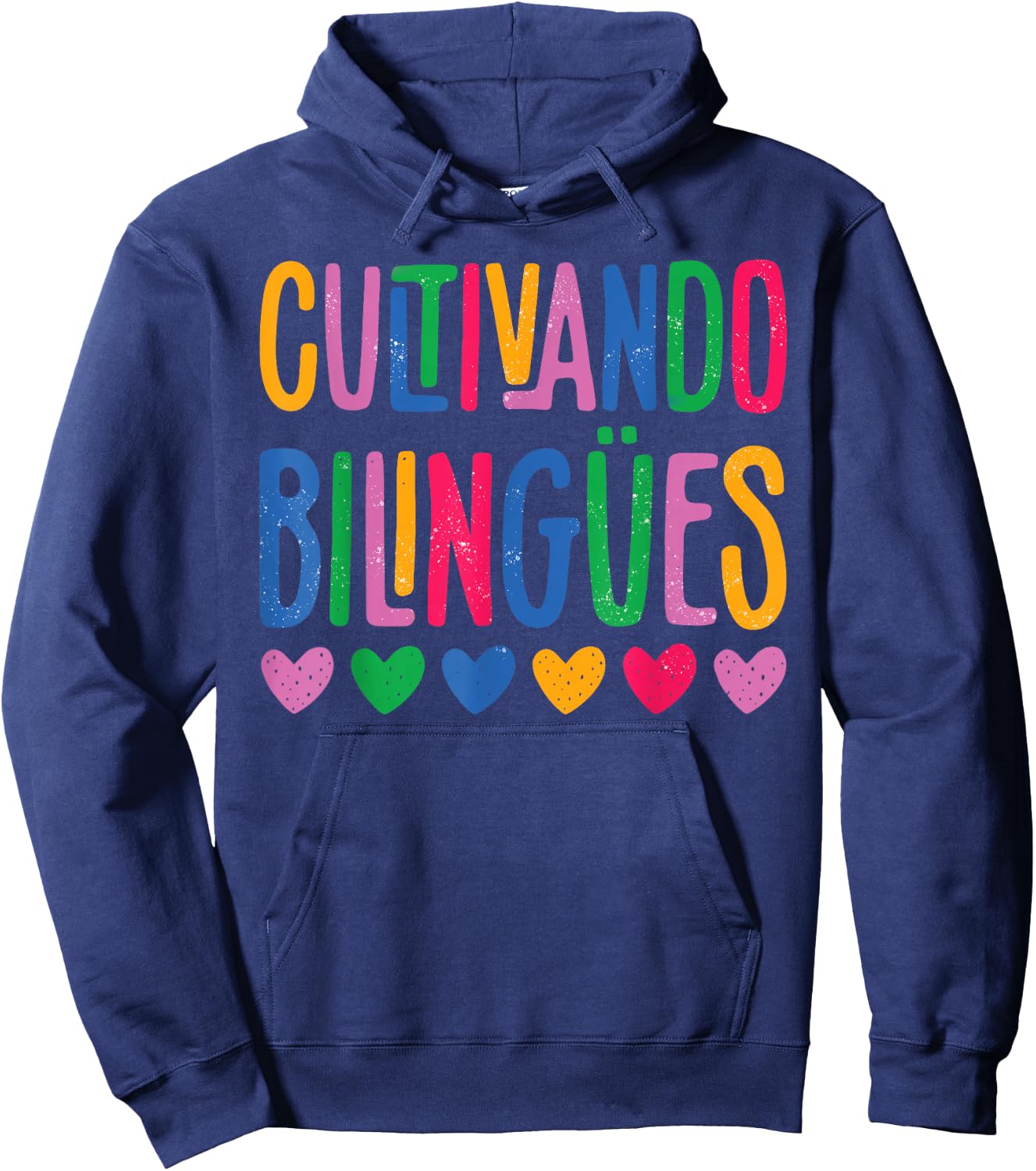 Cultivando Bilingües Maestra Bilingual Teacher Hoodie - Hoodie | Navy