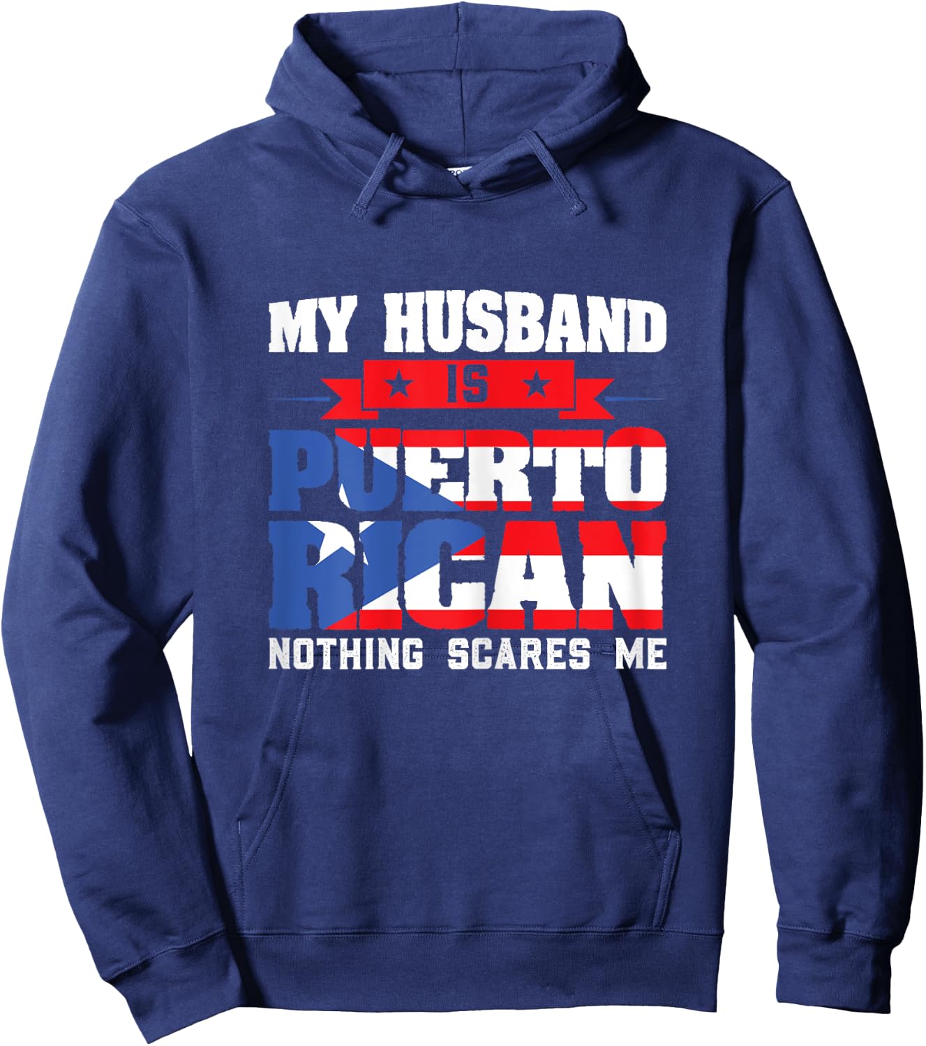 My Husband is Puerto Rican Puerto Rican Hoodie - Hoodie | Navy