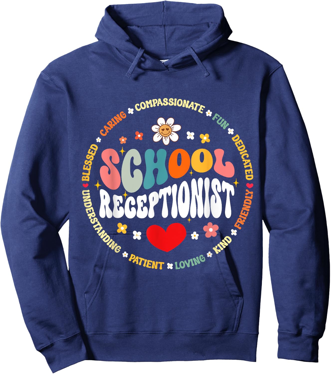 School Receptionist Secretary Admin Appreciation Office Hoodie - Hoodie | Navy