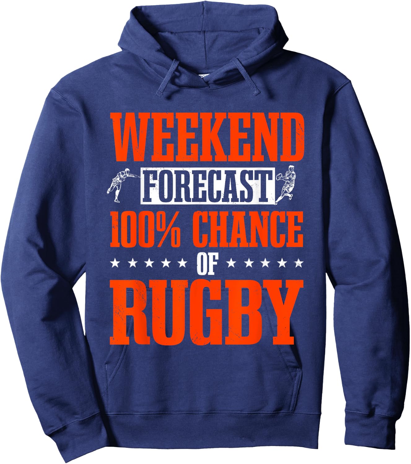 Rugby Player Football Game Athlete Sports Weekend Forecast Hoodie - Hoodie | Navy