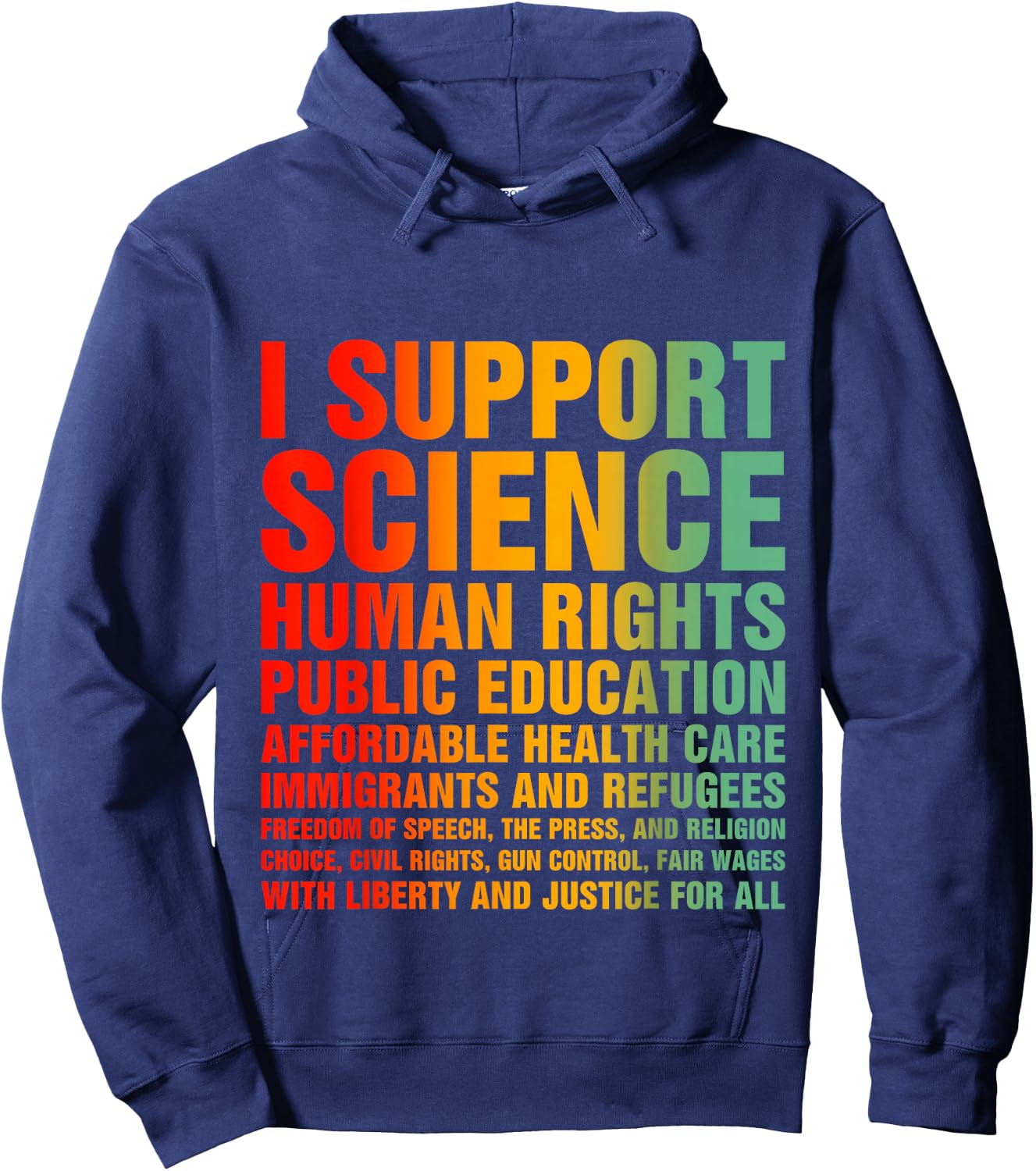 I Support Progressive Liberal Democratic Causes Hoodie - Hoodie | Navy