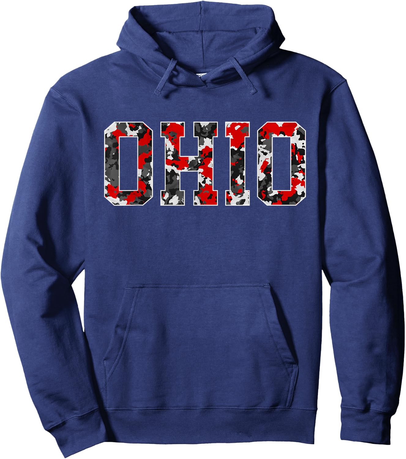 State of Ohio Ohioan Trendy Distressed Camo Graphic Designs Hoodie - Hoodie | Navy