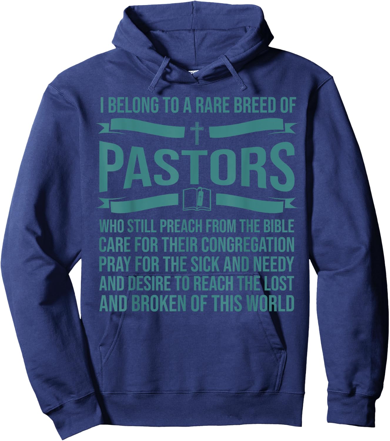 Funny Pastor Appreciation Gift Christian Preacher Men Women Hoodie - Hoodie | Navy