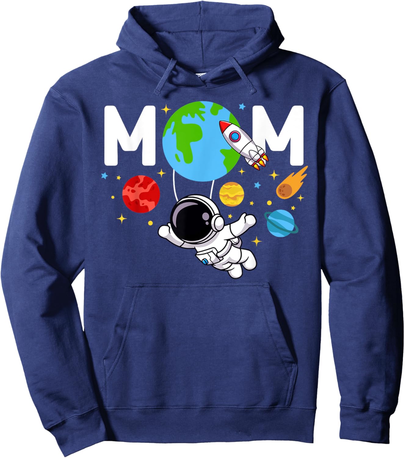 Mom Mommy Mother Space Astronaut Birthday Family Matching Hoodie - Hoodie | Navy