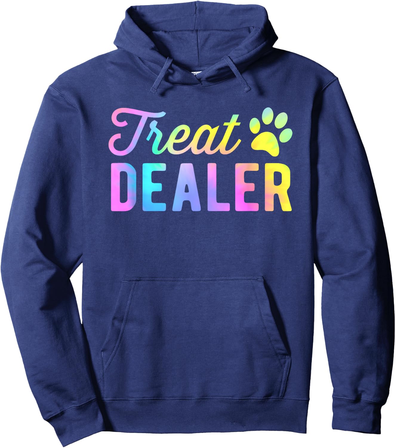Dog Treat Dealer Dog Owner Dog Treats Tie Dye Dog Lover Hoodie - Hoodie | Navy
