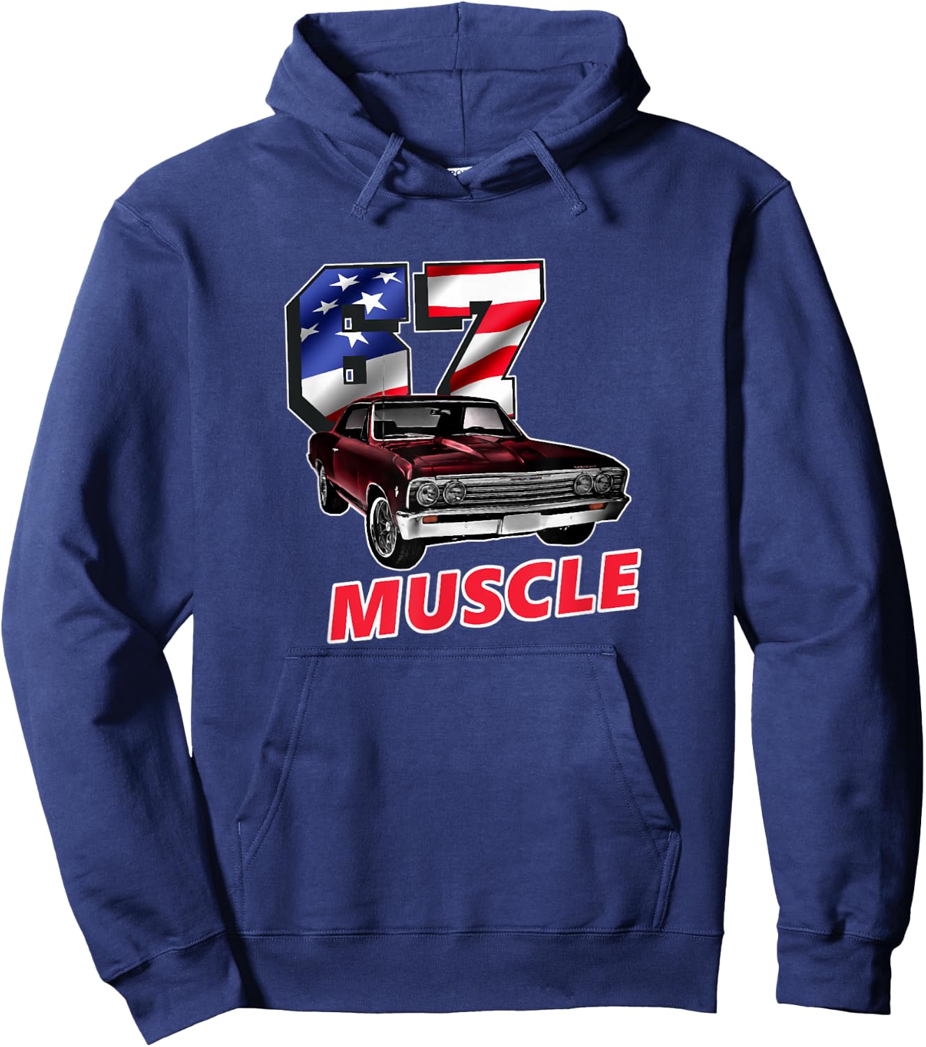 1967 67 Chevelle SS Trending Chevys Muscle Car Hoodie - Hoodie | Navy