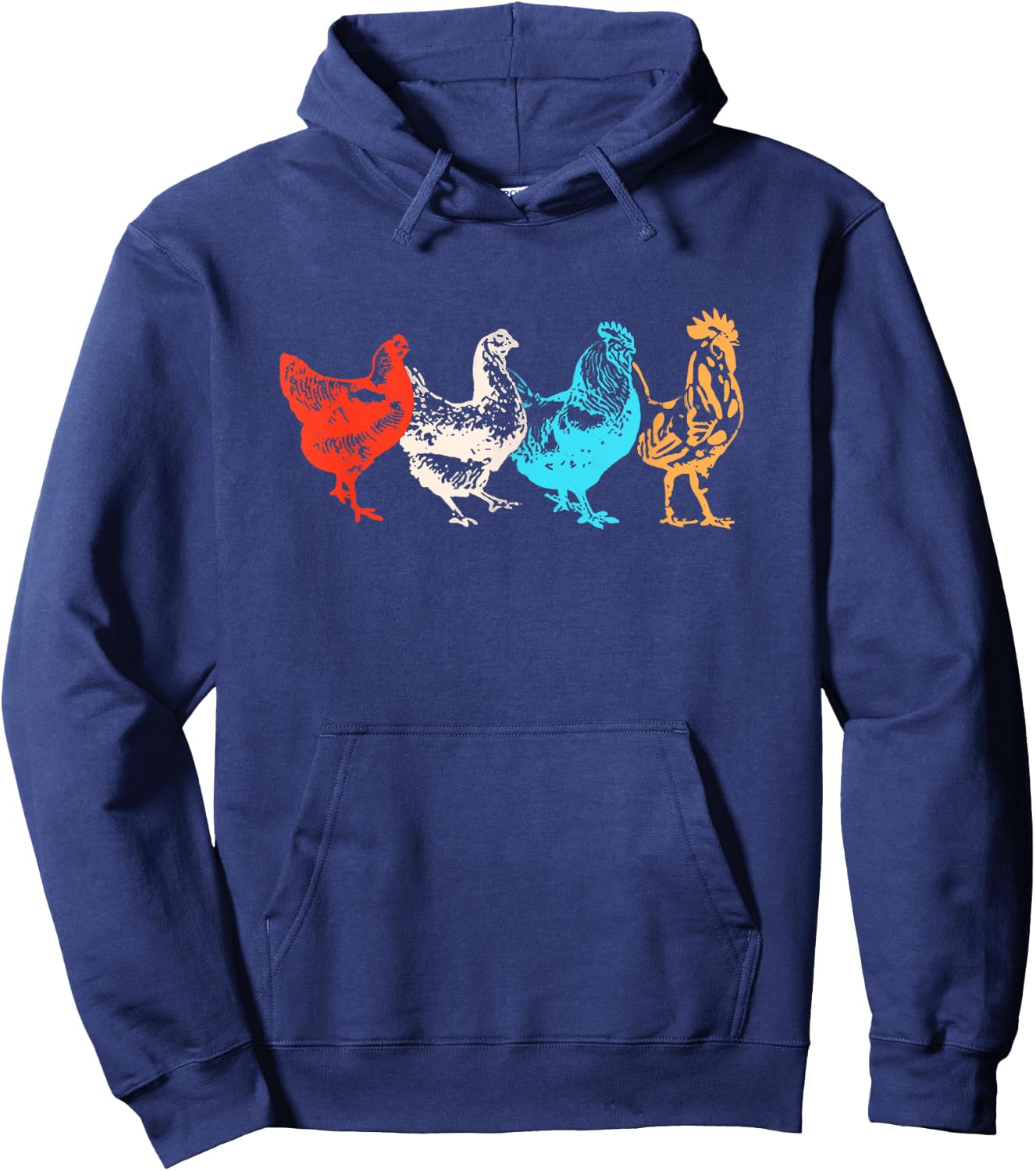 Chicken Shirt Women Girl Farm Funny Chicken Graphic Hoodie - Hoodie | Navy