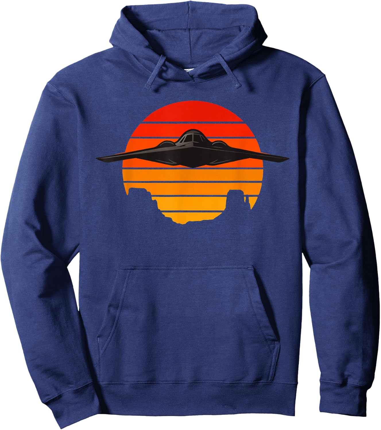 B-2 Spirit Stealth Bomber Military Plane Aircraft Design Hoodie - Hoodie | Navy