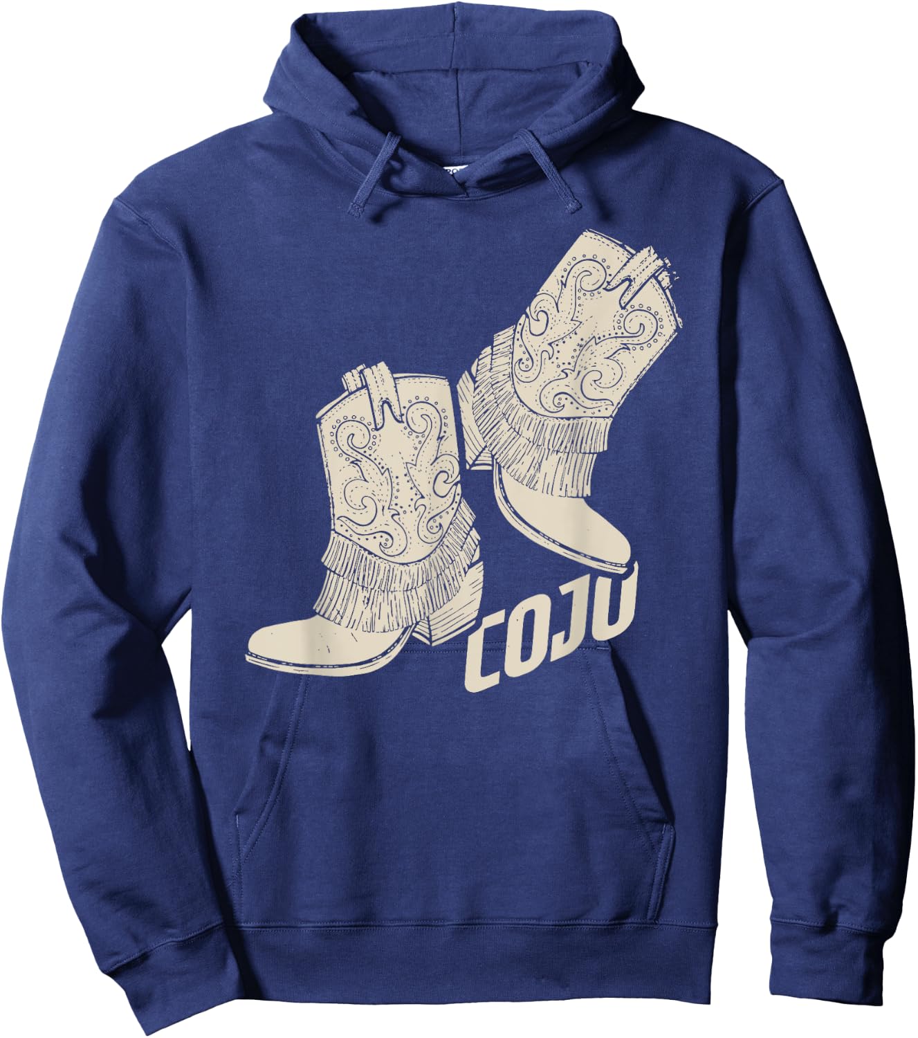Retro Cojo Johnson Bull Skull Music Country 70s Cowboy Boots Hoodie - Hoodie | Navy