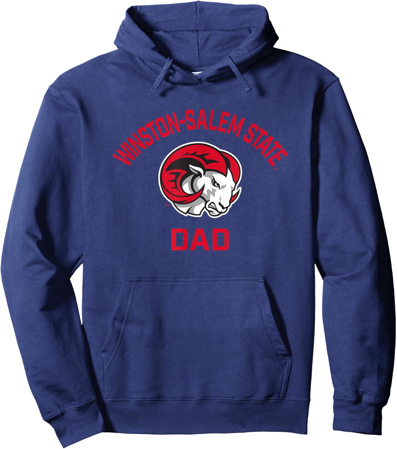 Winston-Salem State University WSSU Rams Arched Dad Hoodie - Hoodie | Navy