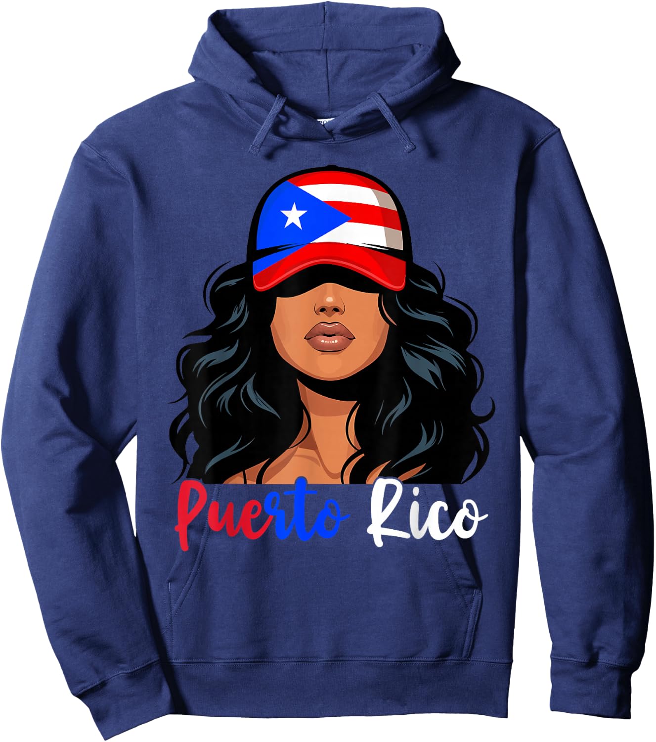 Puerto Rican Girl Puerto Rico Flag Proud Boricua Women Hoodie - Hoodie | Navy