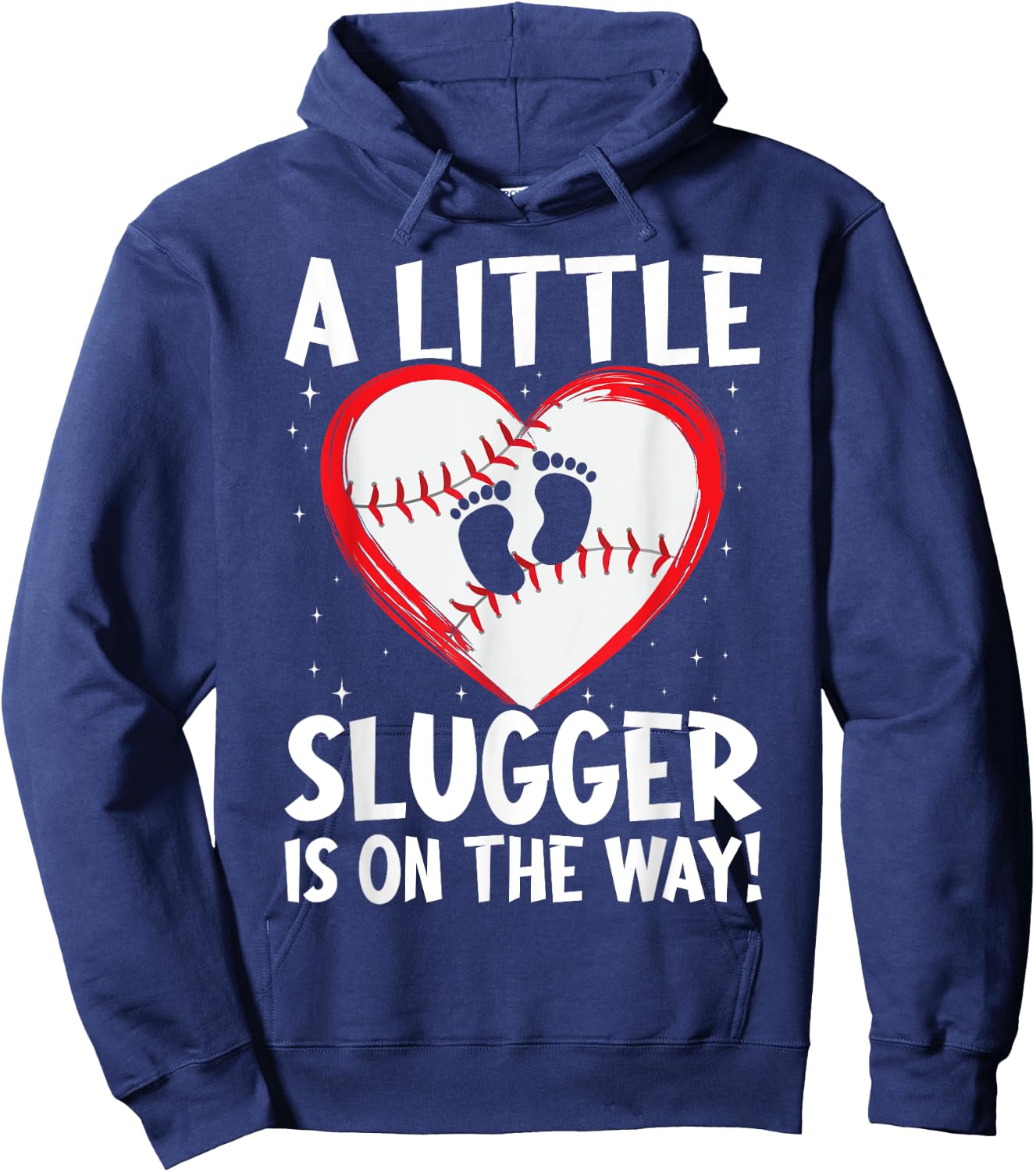 Baseball Pregnancy Announcement Spring Baby Rev Hoodie - Hoodie | Navy