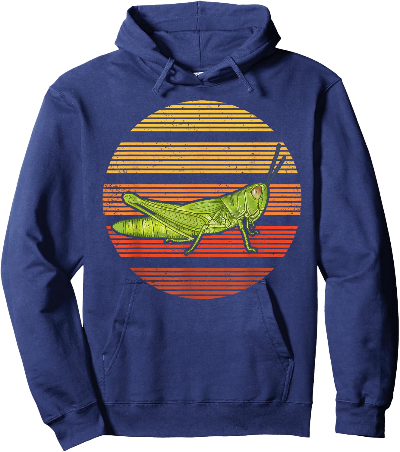 Sunset Grasshopper Lover Gift Vintage Retro Grasshopper Hoodie - Hoodie | Navy