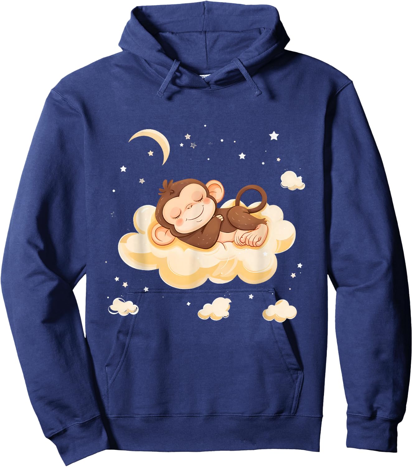 Sleepy Monkey Cloud Sleepy Animal Sleeping Monkey Napping Hoodie - Hoodie | Navy