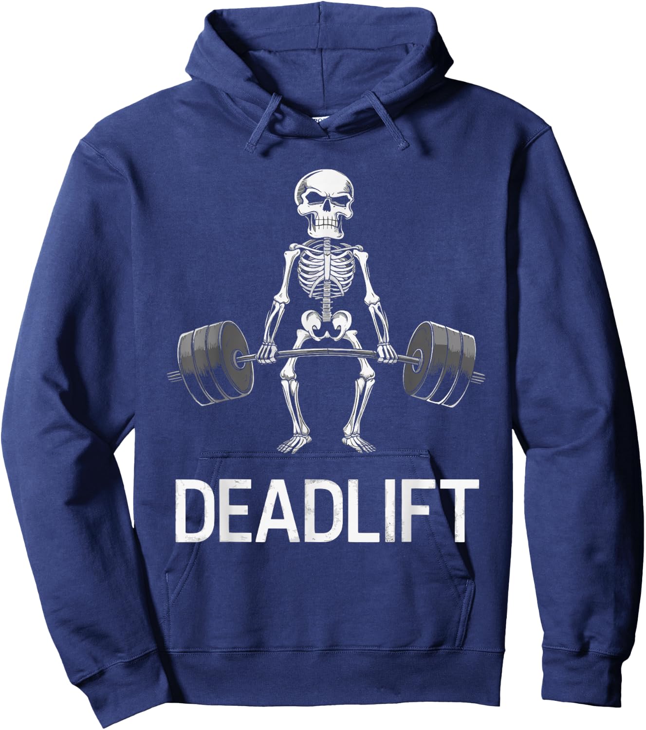 Skeleton Deadlift Spooky Weightlifting Workout Hoodie - Hoodie | Navy