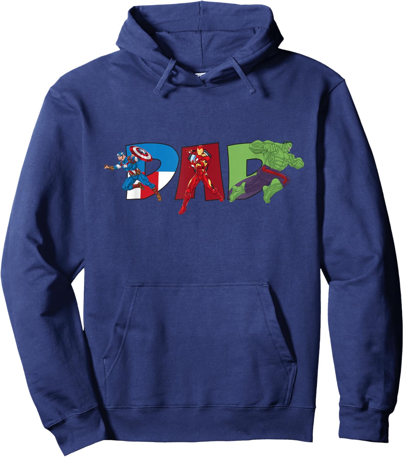Marvel Avengers Trio Dad Father’s Day Family Trip Birthday Hoodie - Hoodie | Navy
