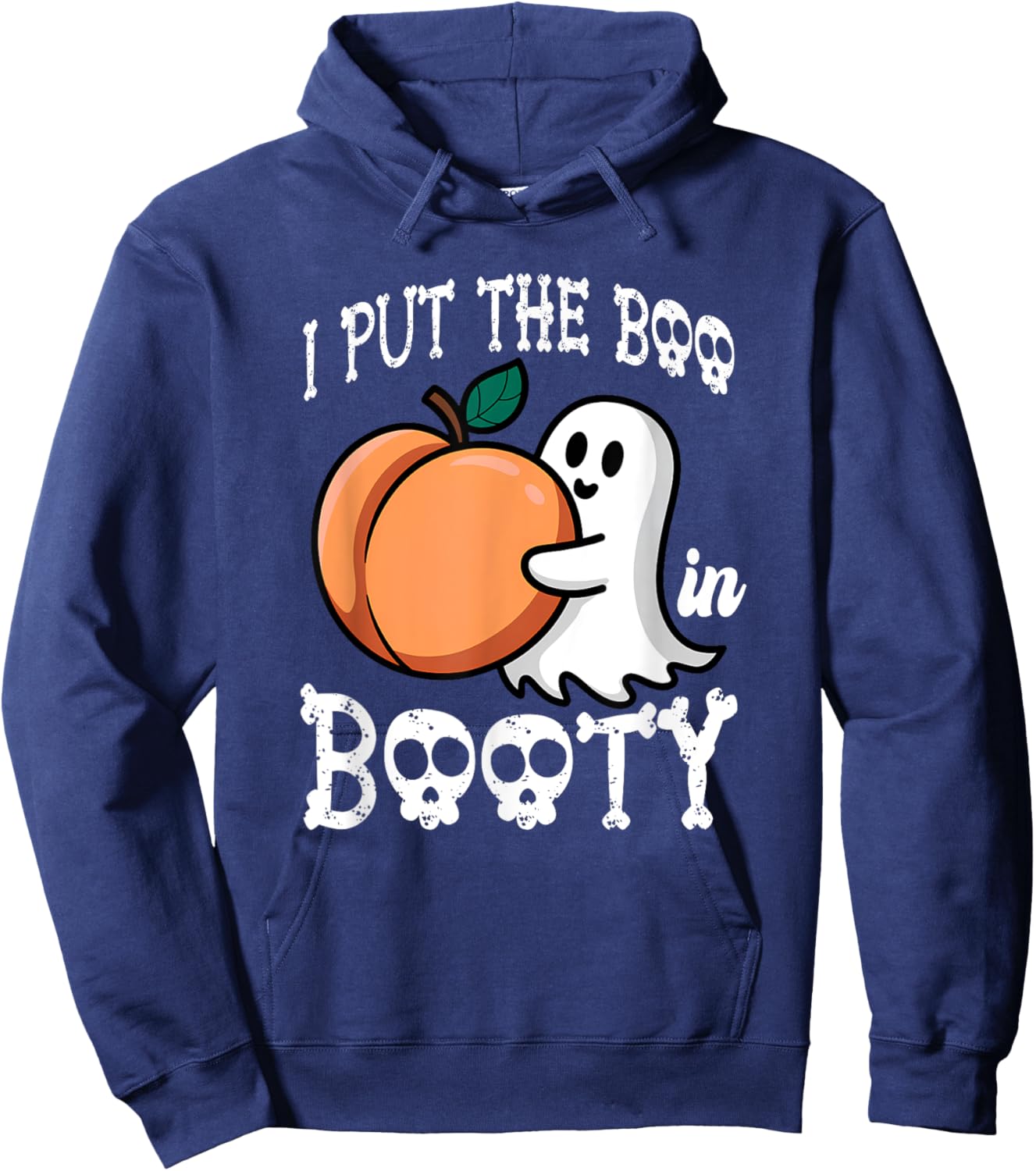 I Put The Boo In The Booty Halloween Costume Ghost Adults Hoodie - Hoodie | Navy
