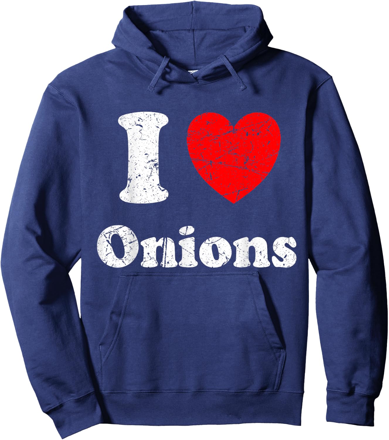 I Love Onions Graphic Hoodie - Hoodie | Navy