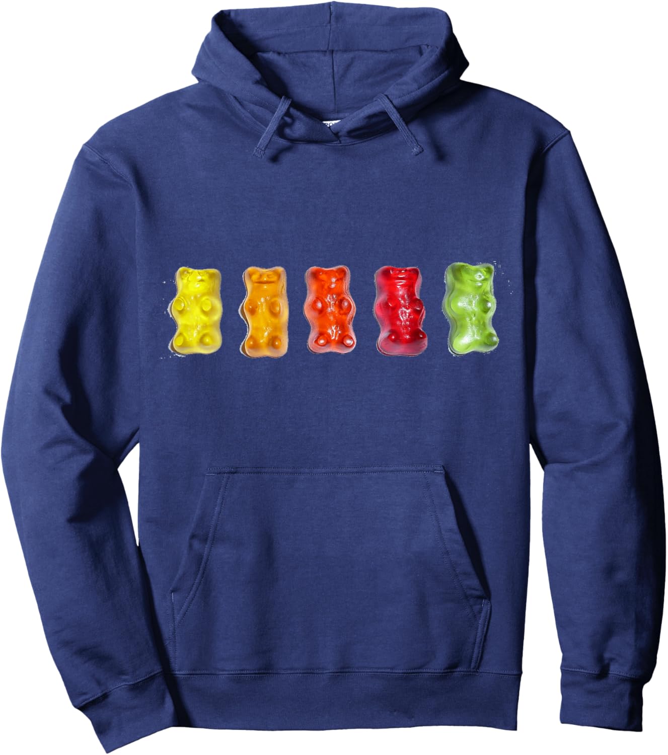 ArtAttack Classic Fit Gummy Bear Cartoon , Black, Small Hoodie - Hoodie | Navy