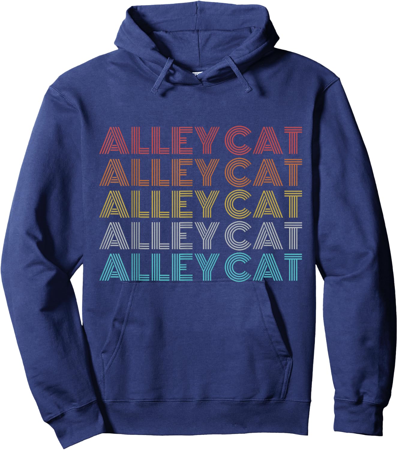 Retro Vintage Alley Cat Women Kids Hoodie - Hoodie | Navy