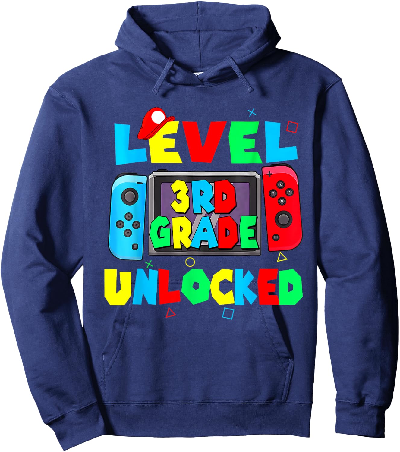 Level 3rd grade unlocked back to school video game 3rd grade Hoodie - Hoodie | Navy