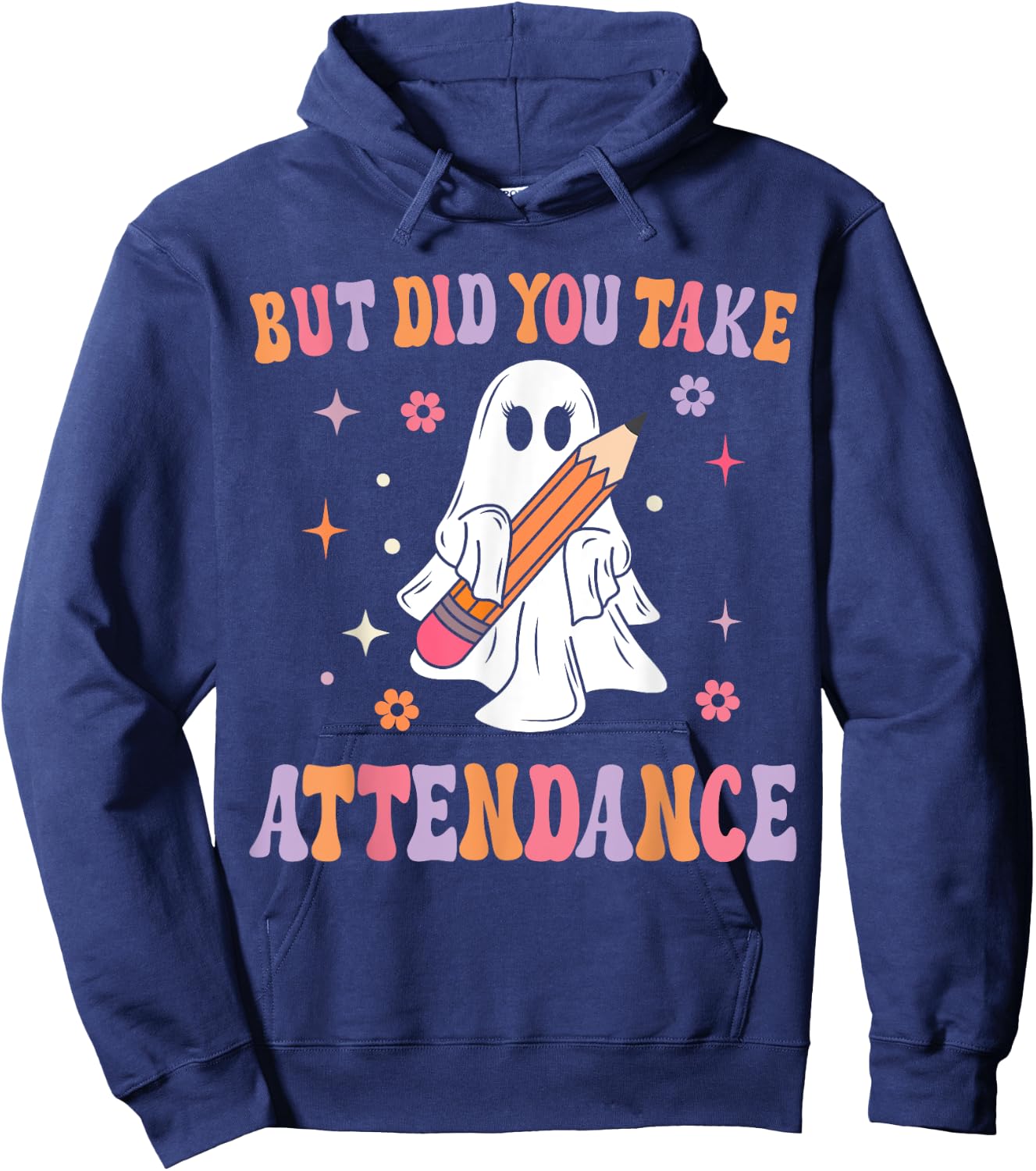 School Attendance Clerk Halloween Fun School Admin Secretary Hoodie - Hoodie | Navy