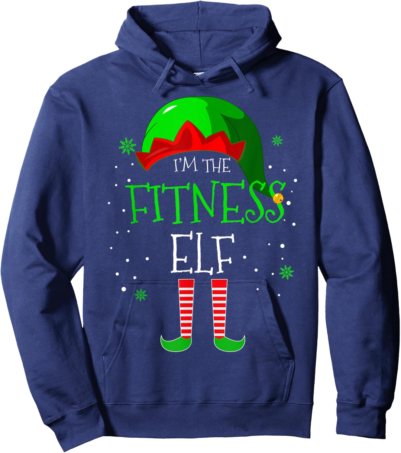 I'm the Fitness Elf Family Matching Costume Christmas Gift Hoodie - Hoodie | Navy
