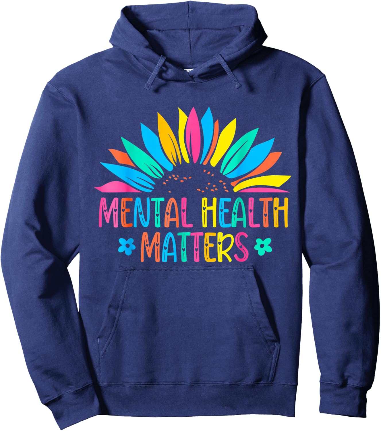 I Wear Green Mental Health Awareness Matters Support Warrior Hoodie - Hoodie | Navy