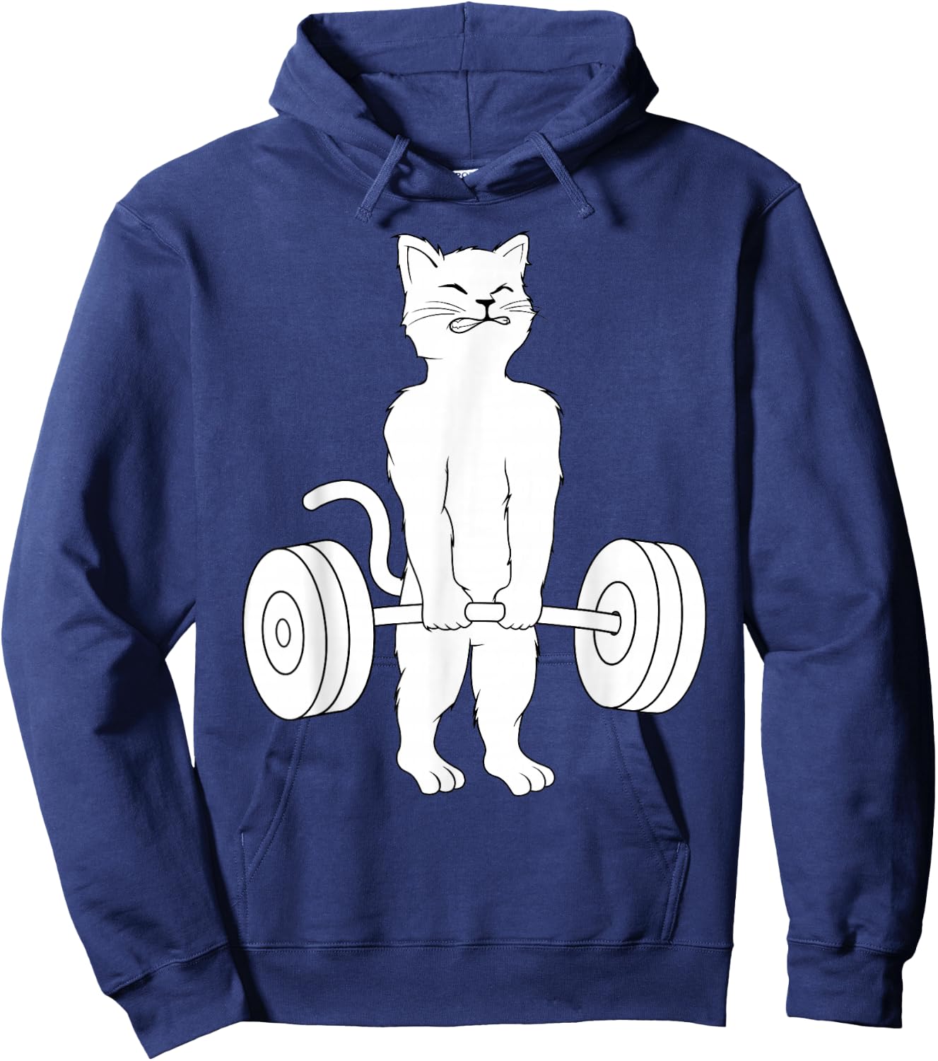 Cat Deadlift Shirt Powerlifting Kitty Weightlifting Cat Hoodie - Hoodie | Navy
