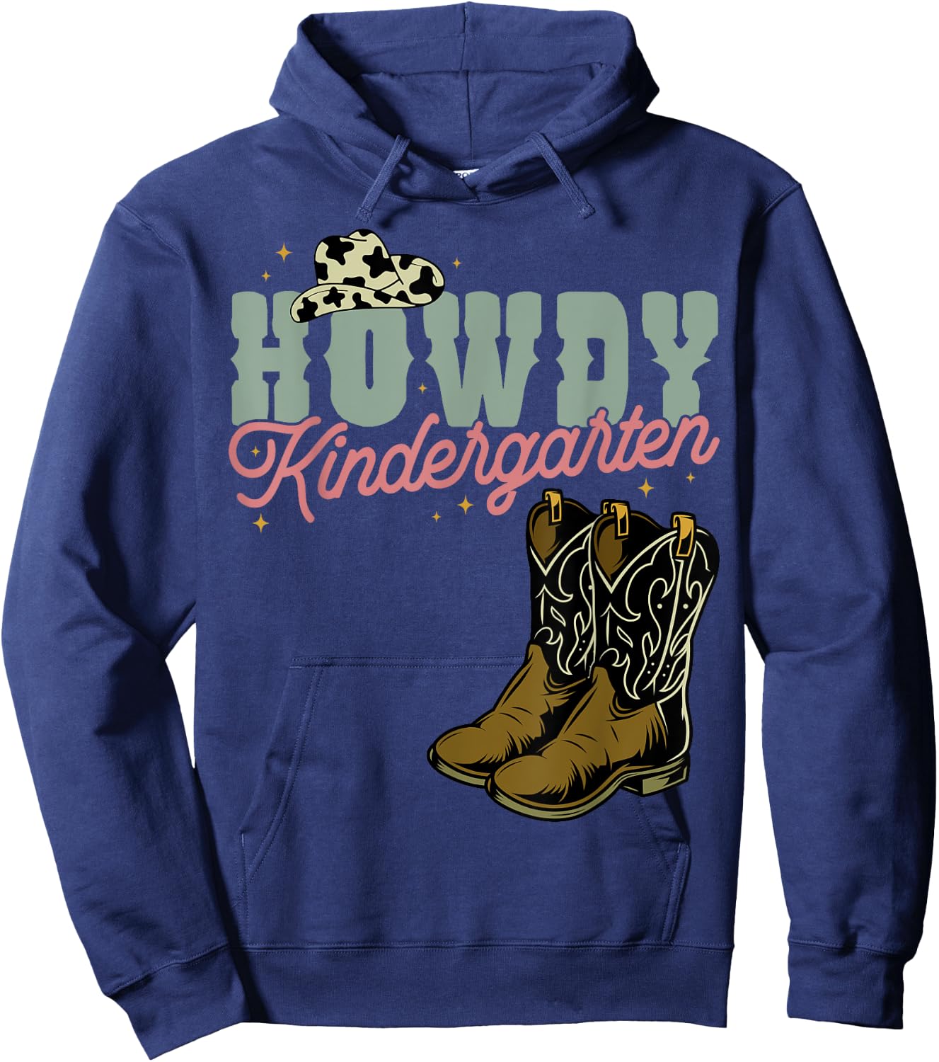 Howdy Kindergarten Cowgirl Cowboy Teacher Kindergarten Hoodie - Hoodie | Navy