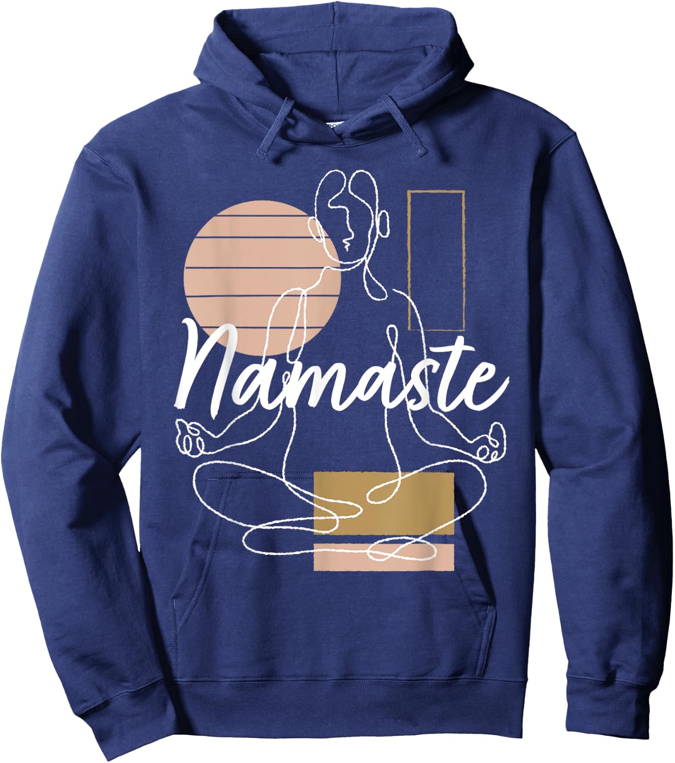 Namaste Girl Yoga Woman Yoga Meditation Yoga Hoodie - Hoodie | Navy