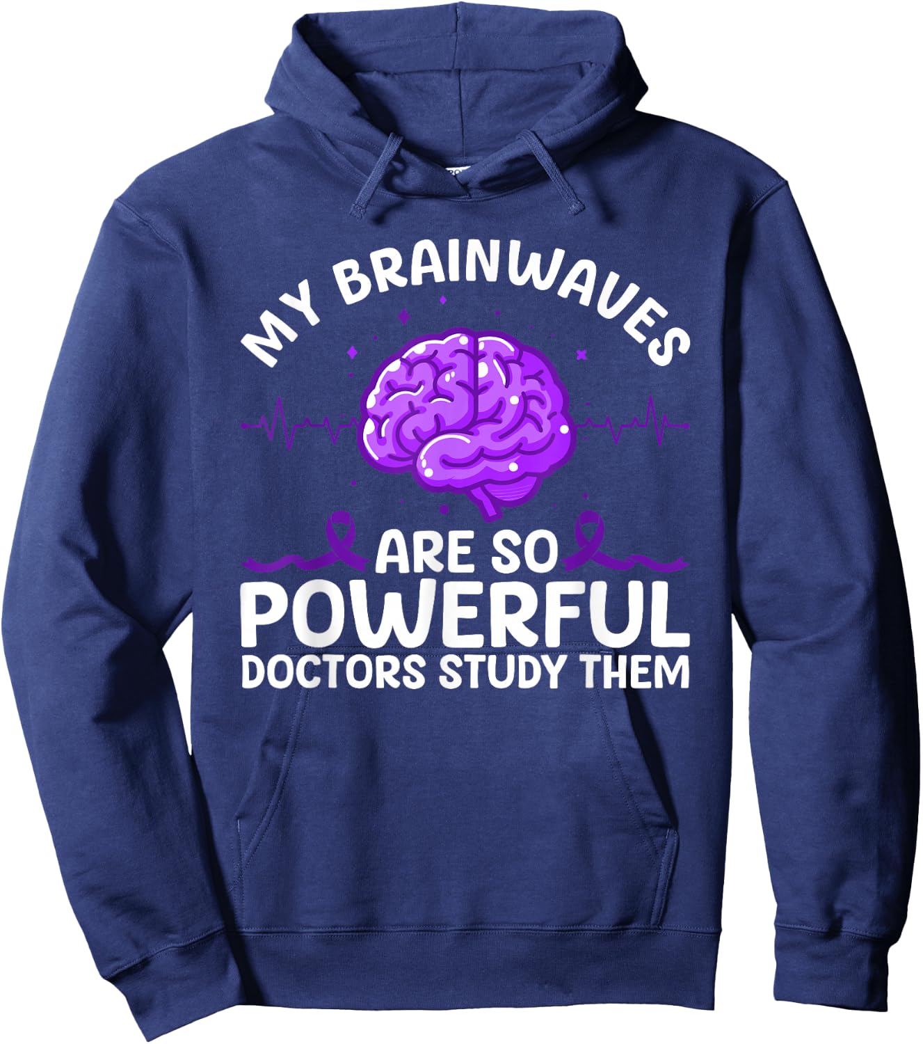 Cool Epilepsy Art Women Support Epilepsy Awareness Hoodie - Hoodie | Navy