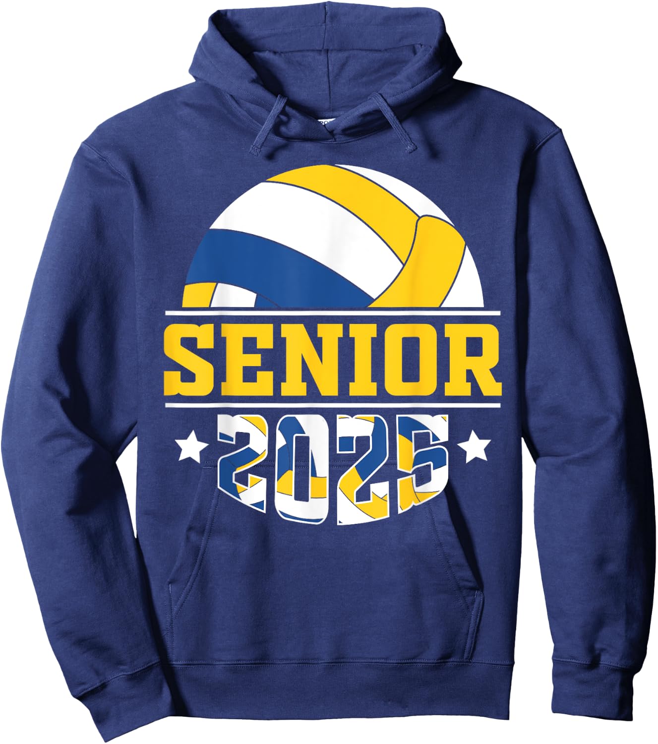 Volleyball senior 2025 senior year class of 25 graduation Hoodie - Hoodie | Navy