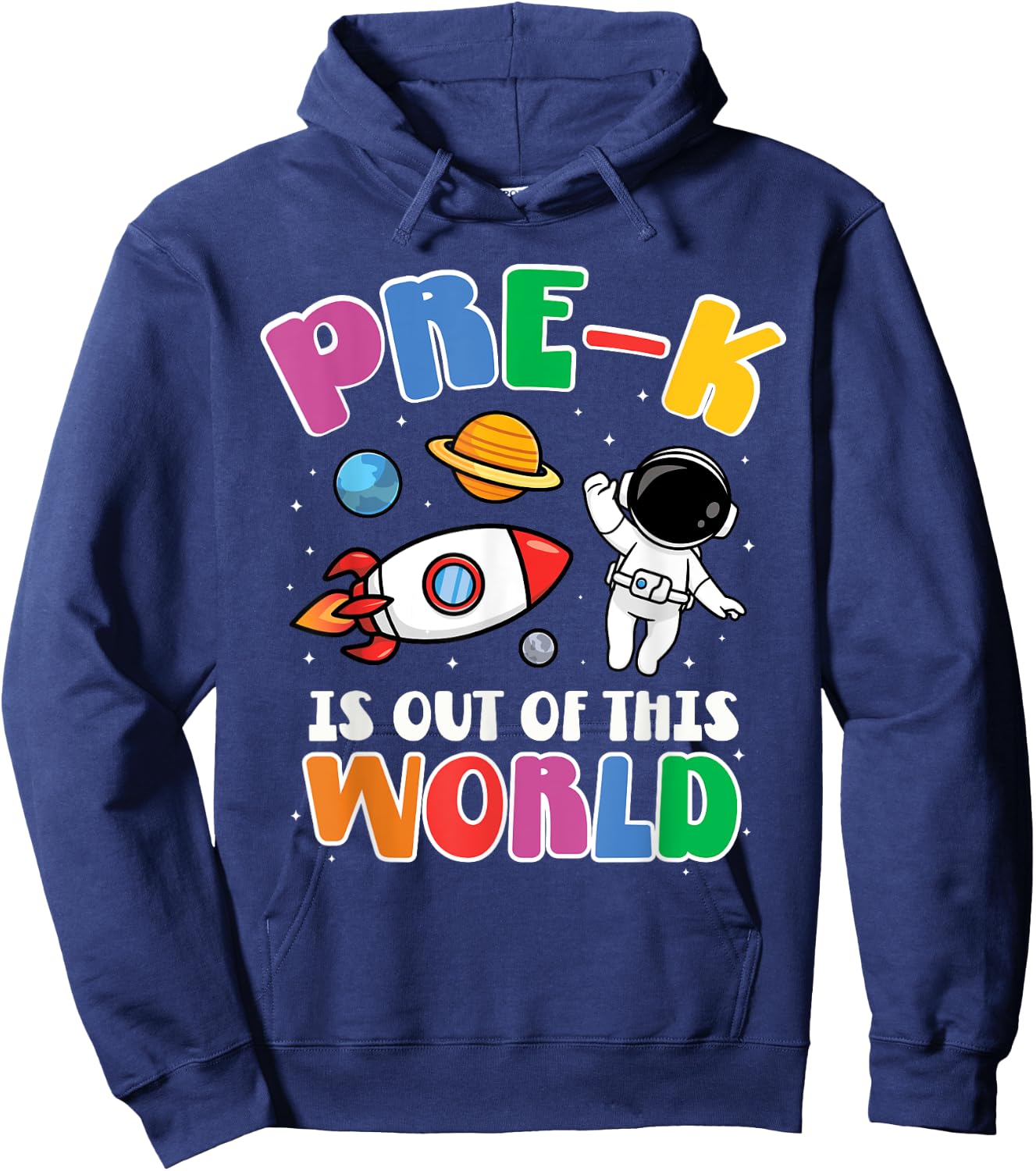 Pre-K Student Teacher Astronaut Space Back To School Hoodie - Hoodie | Navy