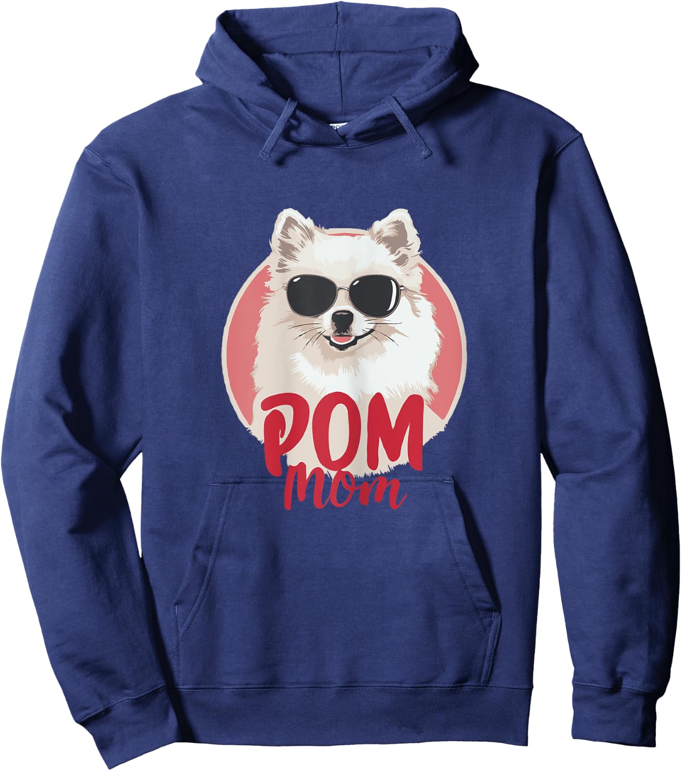 POM MOM | Dog owner Pomeranian gift dogs funny Hoodie - Hoodie | Navy