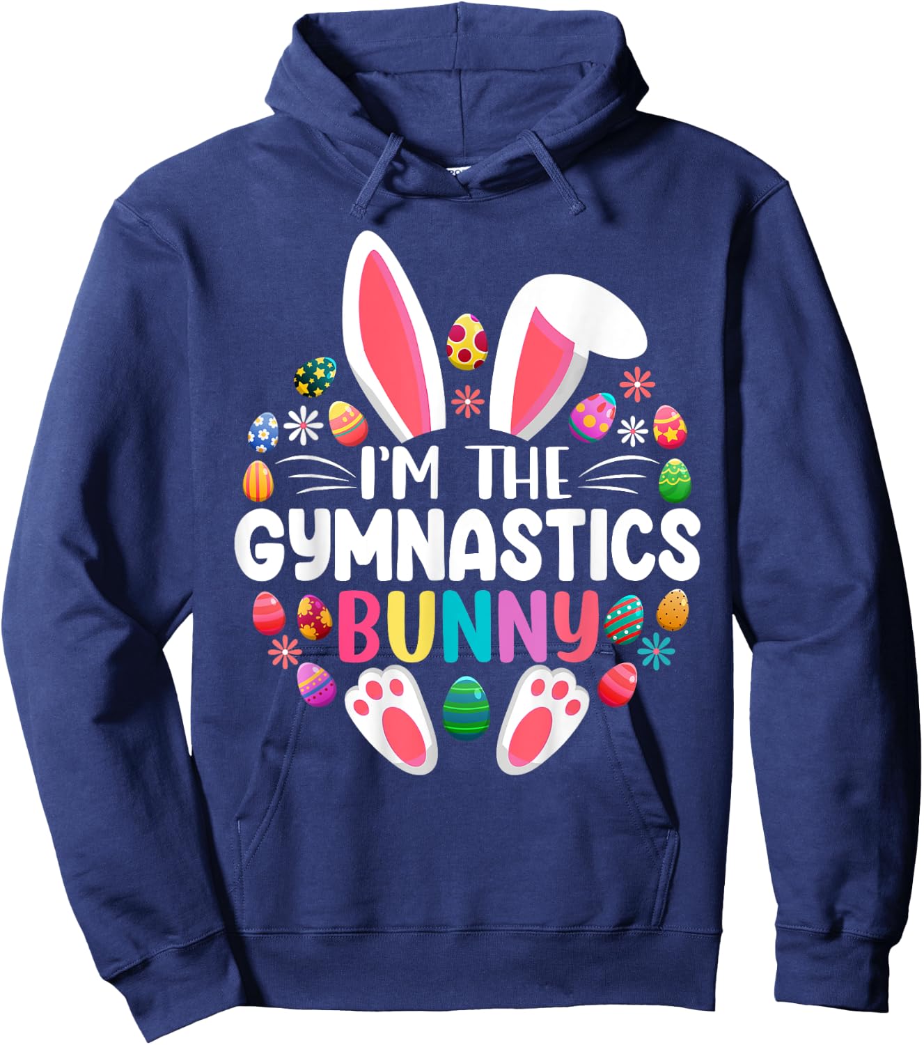 I'm The Gymnastics Bunny Easter Day Family Matching Hoodie - Hoodie | Navy