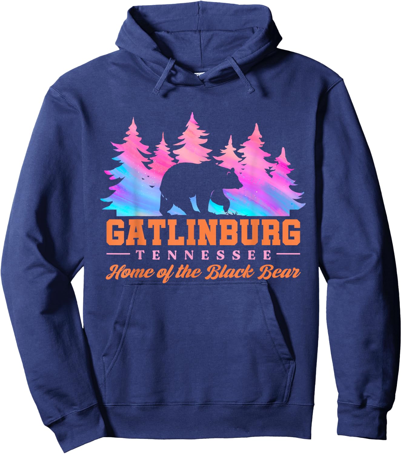 Gatlinburg Tennessee Home Of The Black Bear Hoodie - Hoodie | Navy