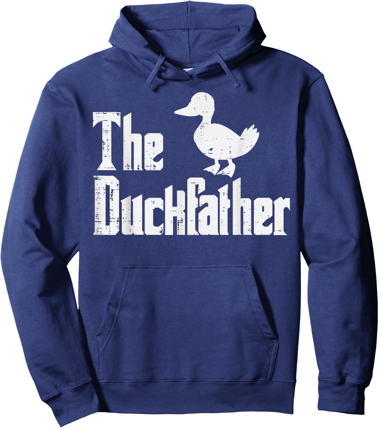The Duckfather Funny Duck Lover Fathers Day Dad Papa Men Hoodie - Hoodie | Navy