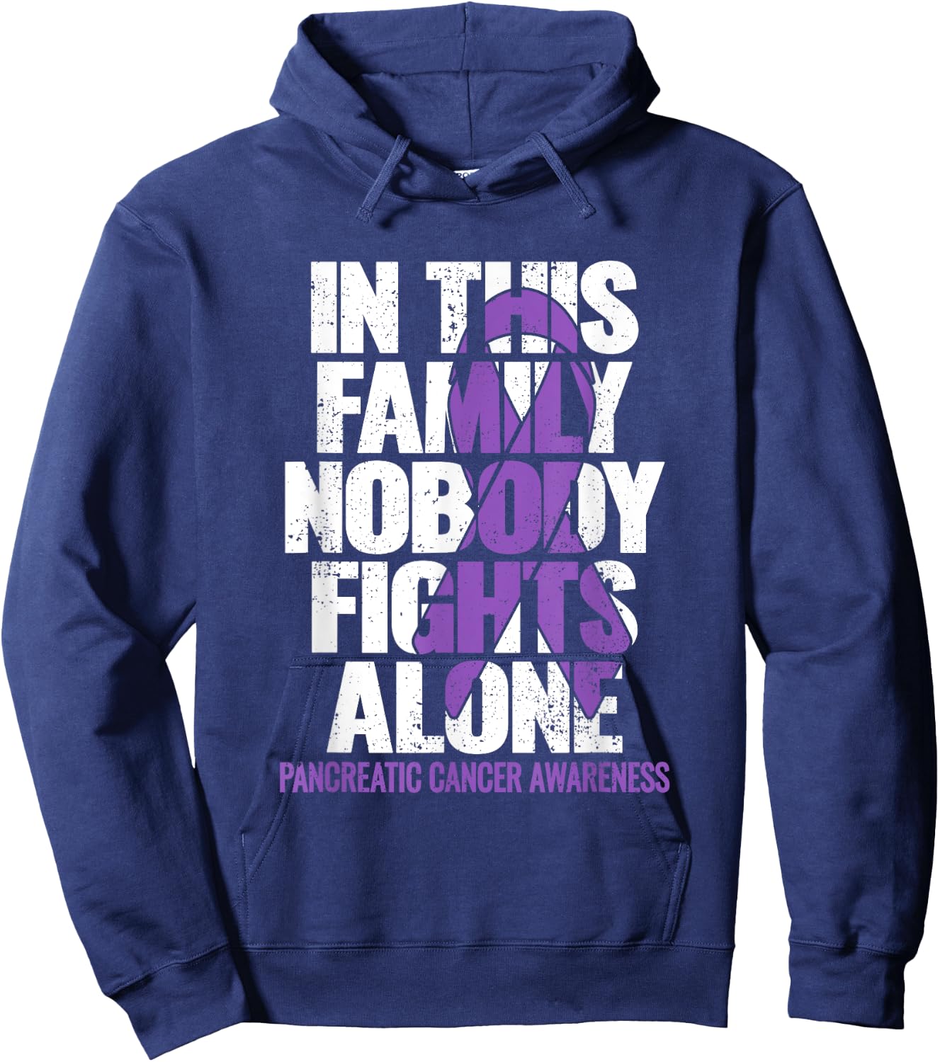 Pancreatic Cancer Support Family Pancreatic Cancer Awareness Hoodie - Hoodie | Navy