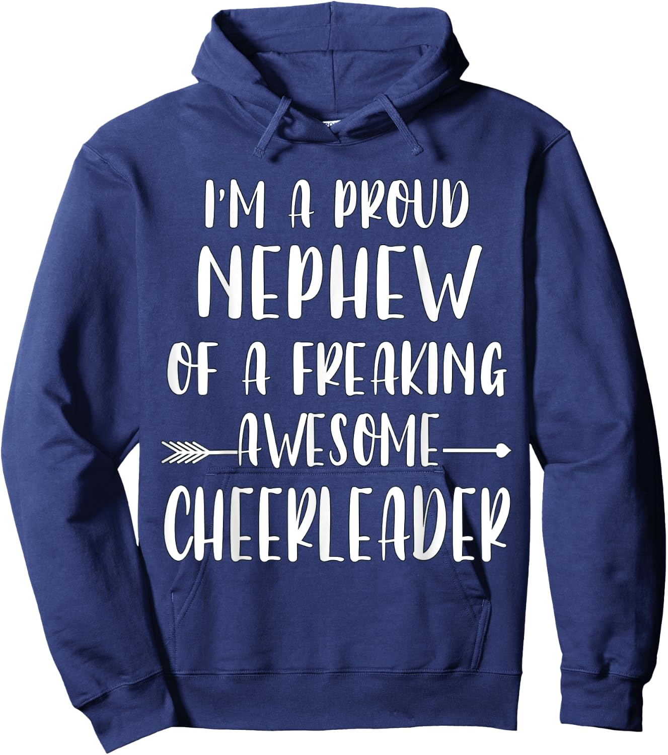 Funny I'm A Proud Cheer Nephew Of A Cheerleader Xmas Hoodie - Hoodie | Navy
