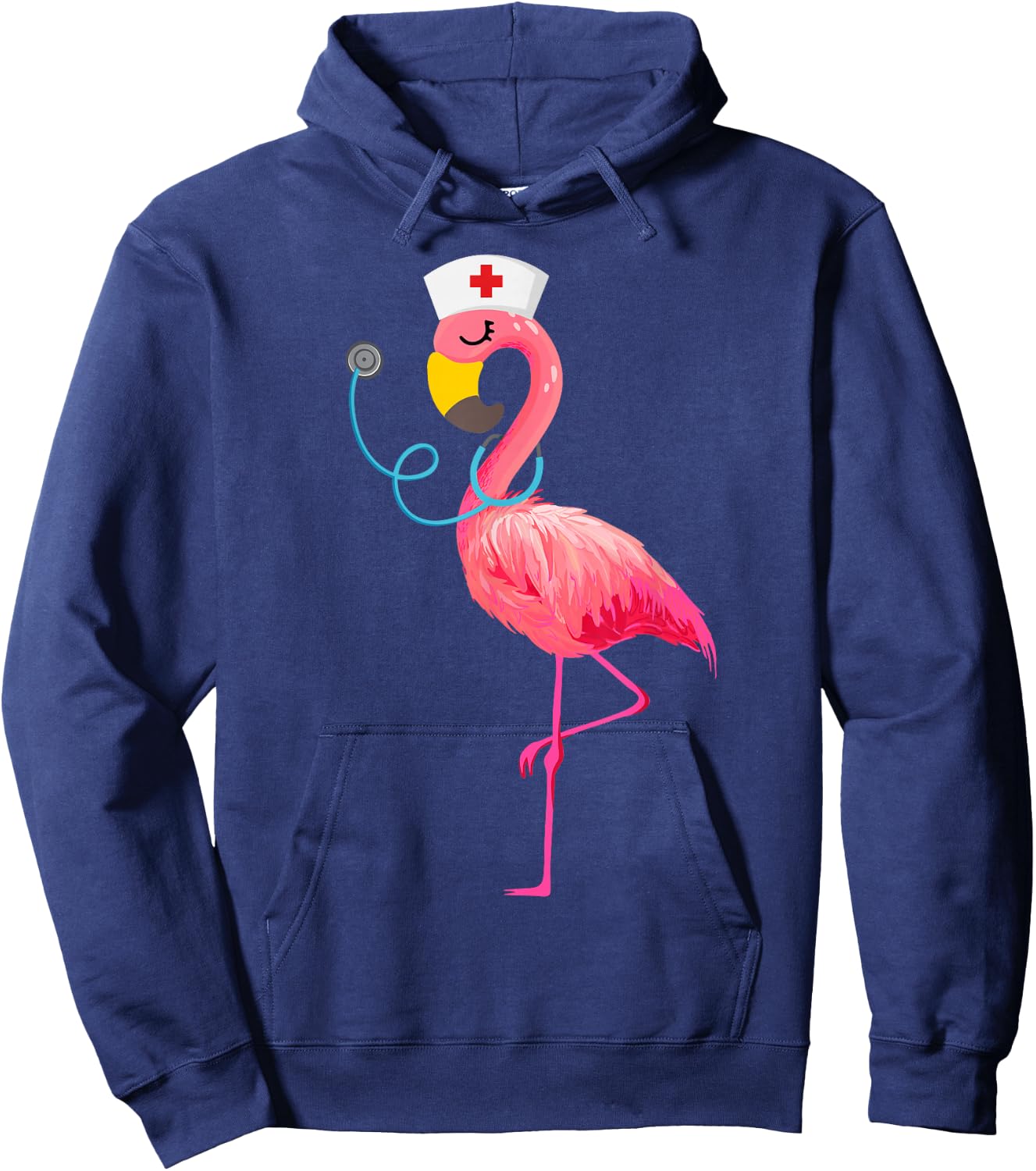 Nurse Flamingo Funny Flamingo Lover Nursing Hoodie - Hoodie | Navy