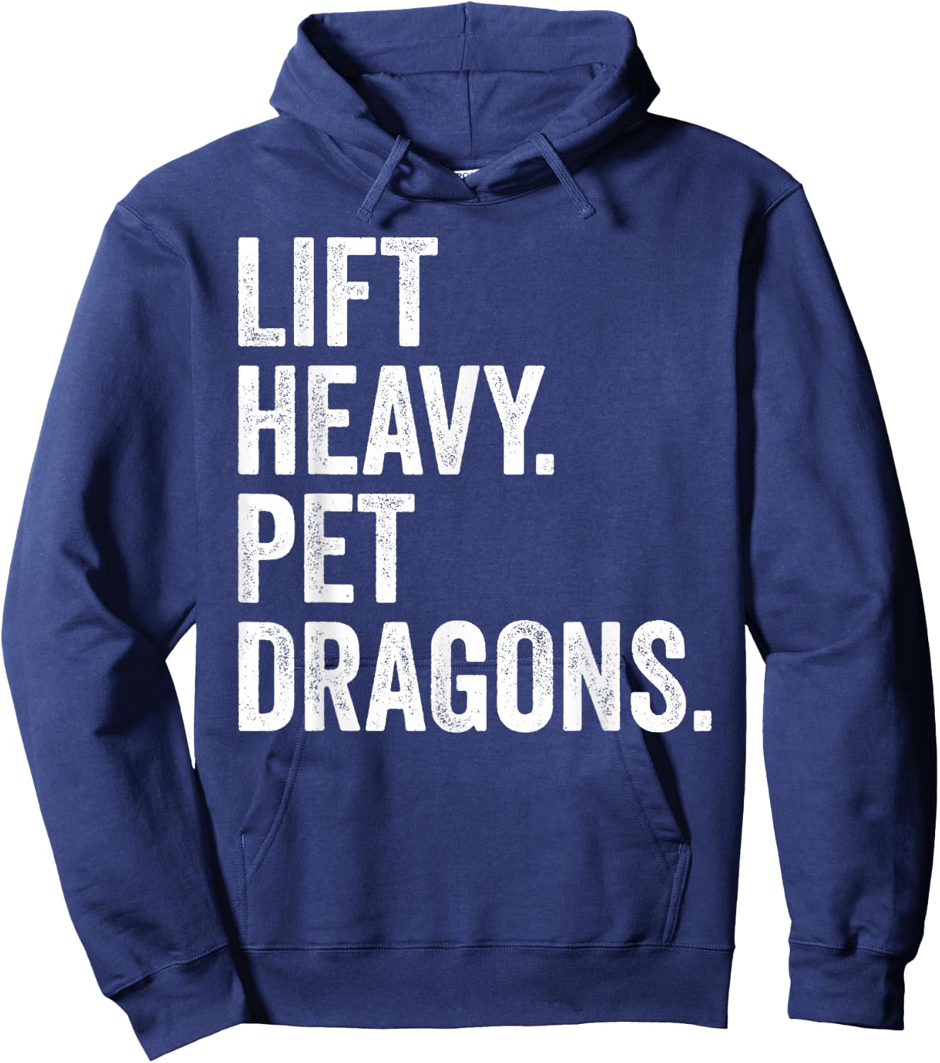 Lift Heavy Pet Dragons Funny Gym Workout Weight Lifter Hoodie - Hoodie | Navy