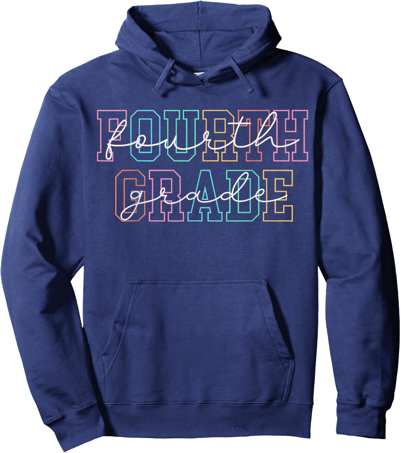Fourth Grade Teacher Girls Boys Back To School 4th Grade Hoodie - Hoodie | Navy